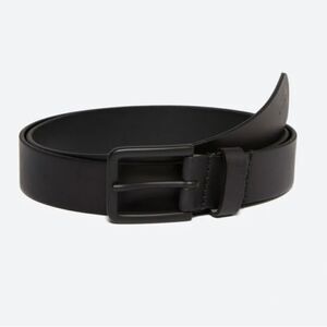 Sisley 100% Split Leather Black Belt Size Medium